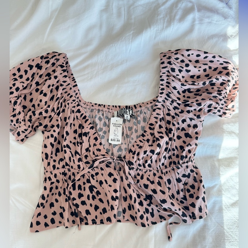 Tie front crop top
